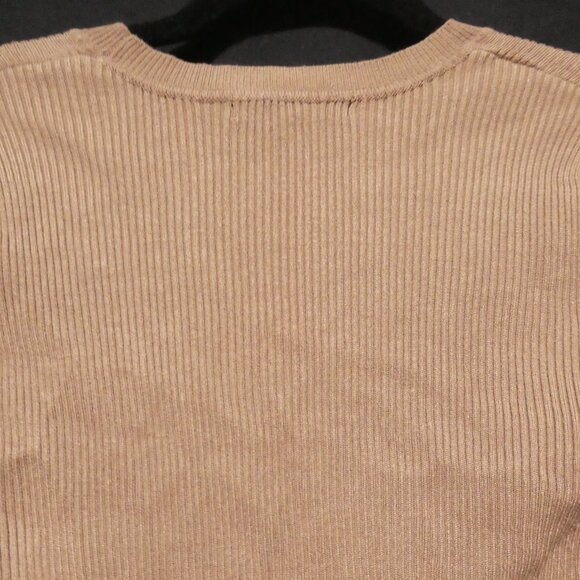 FOREVER 21 | medium | Light Brown Ribbed Long Sleeve Sweater Dress - Picture 12 of 16
